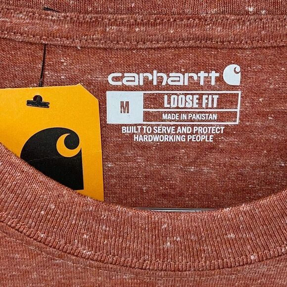 NWT Carhartt Mens Loose Fit Short Sleeve Graphic T-Shirt Heather Rust Medium - Picture 4 of 7